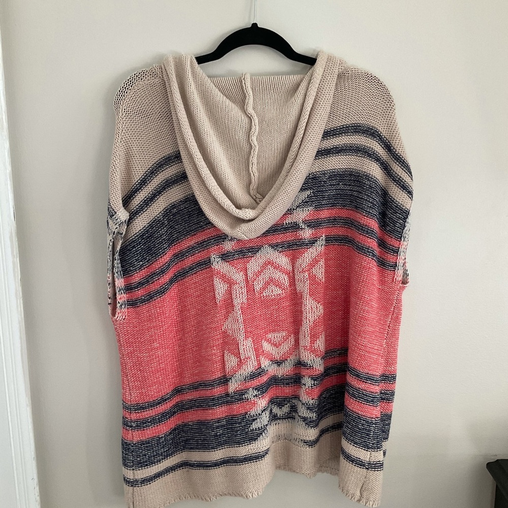 Full Tilt Knit Hooded Sleeveless Sweater (S)